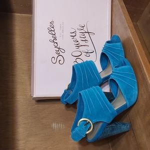 Seychelles Gypsy Heel in Teal Size 7